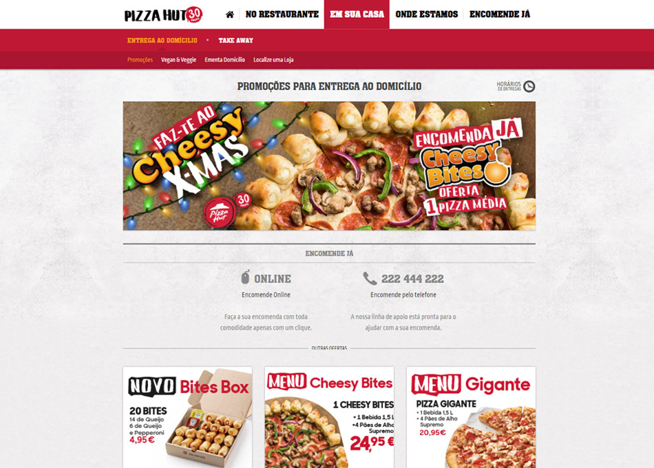 PIZZA HUT website by MCBS