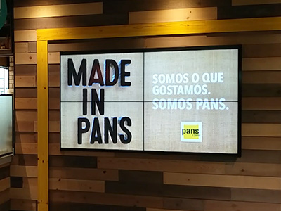 PANS & COMPANY video wall by MCBS MUltimedia