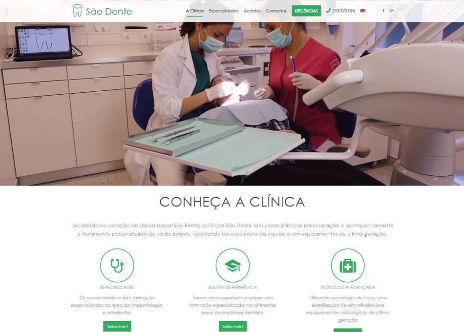Clínica São Dente - Website by MCBS
