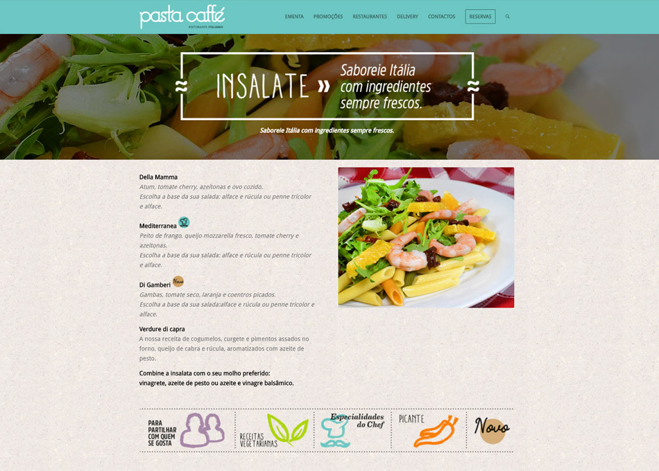 PASTA CAFFÉ website by MCBS